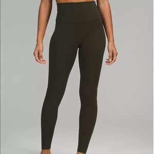 Lululemon dark green leggings, size 2